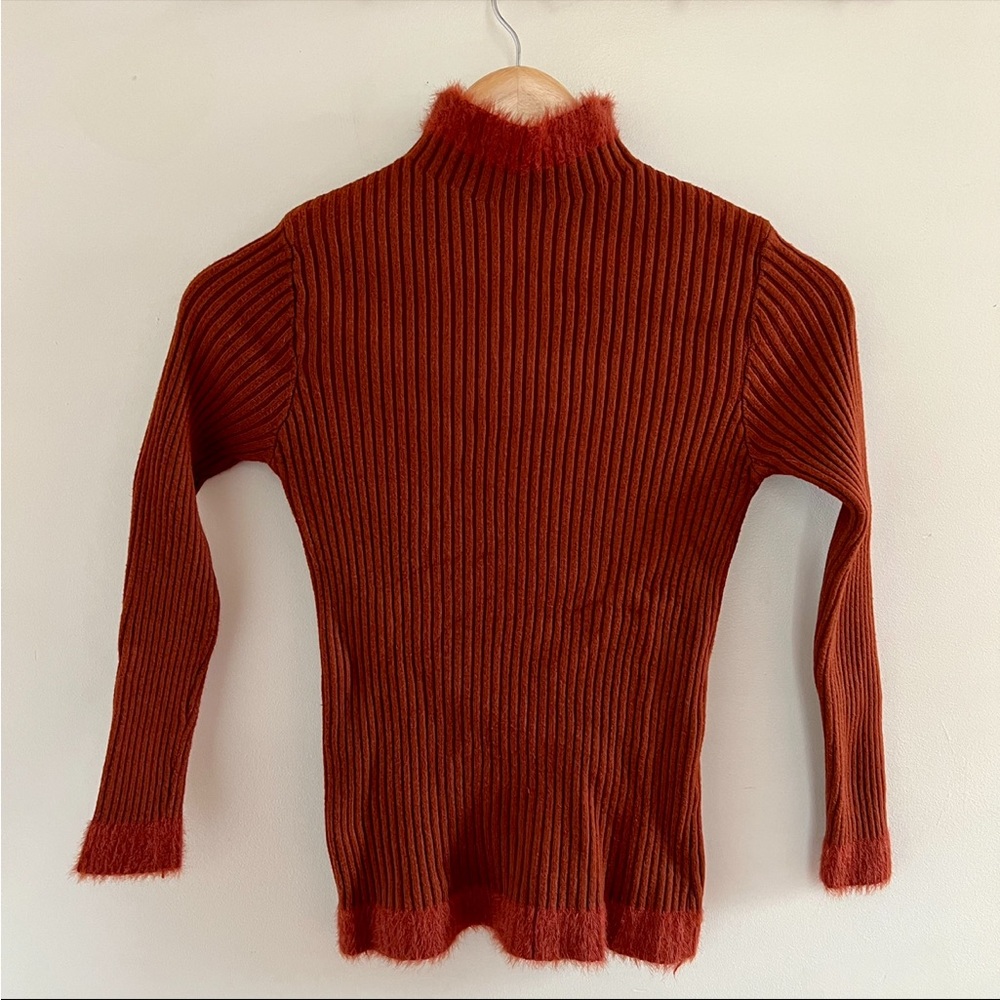 Burnt Orange Turtleneck Sweater